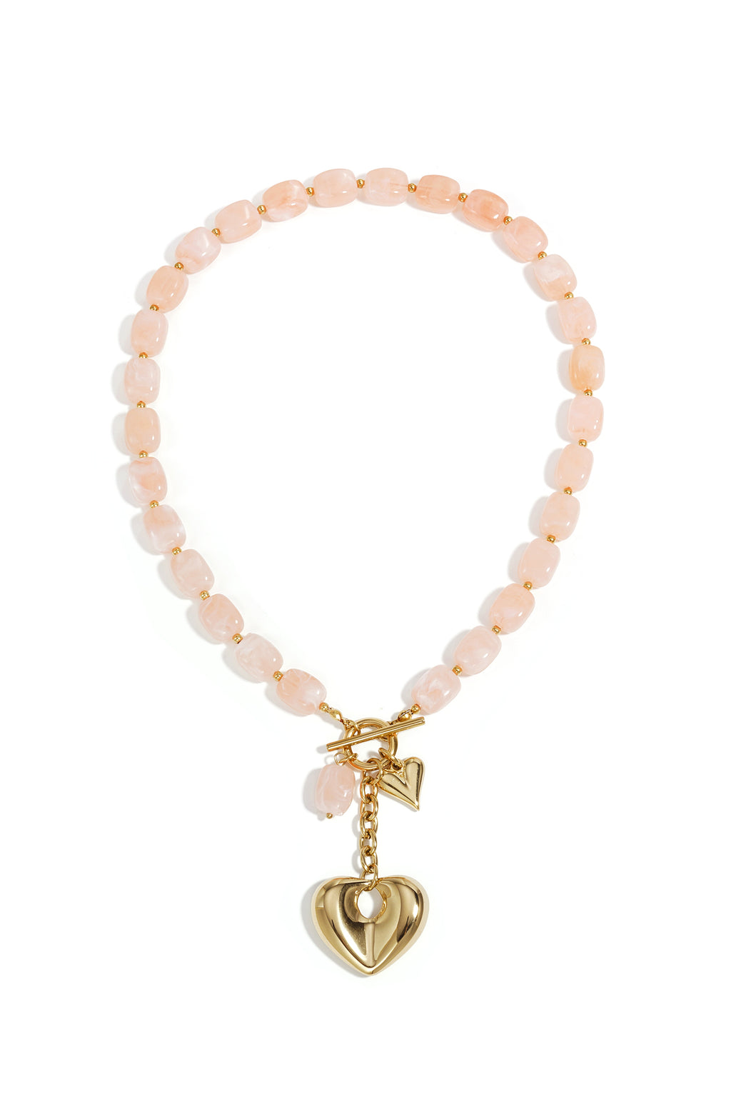 Squoval Perlenkette mit hängendem Herz