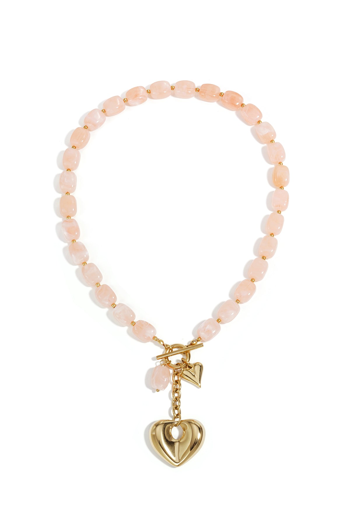 Squoval Perlenkette mit hängendem Herz
